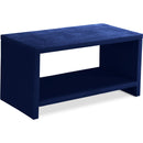  Color_Blue/ Gold -- Cleo Navy Velvet Upholstered Nightstand IMAGE 1
