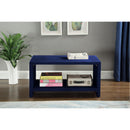  Color_Blue/ Gold -- Cleo Navy Velvet Upholstered Nightstand IMAGE 4