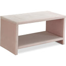  Color_Pink -- Cleo Pink Velvet Upholstered Nightstand IMAGE 1