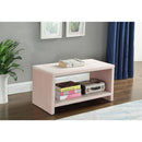  Color_Pink -- Cleo Pink Velvet Upholstered Nightstand IMAGE 3