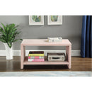  Color_Pink -- Cleo Pink Velvet Upholstered Nightstand IMAGE 4