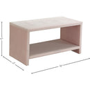  Color_Pink -- Cleo Pink Velvet Upholstered Nightstand IMAGE 5