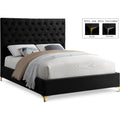  Color_Black  Size_Full  -- Meridian Cruz Upholstered Panel Bed IMAGE 1