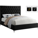  Color_Black  Size_Full  -- Meridian Cruz Upholstered Panel Bed IMAGE 2