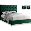  Color_Green  Size_Full  -- Cruz Green Velvet Upholstered Full Bed IMAGE 1