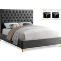  Color_Grey  Size_Full  -- Cruz Grey Velvet Upholstered Full Bed IMAGE 1