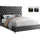  Color_Grey  Size_Full  -- Cruz Grey Velvet Upholstered Full Bed IMAGE 2