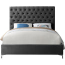  Color_Grey  Size_Full  -- Cruz Grey Velvet Upholstered Full Bed IMAGE 5