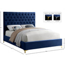  Color_Navy  Size_Full  -- Cruz Navy Velvet Upholstered Full Bed IMAGE 9