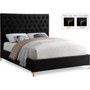  Color_Black  Size_King  -- Cruz Black Velvet Upholstered King Bed IMAGE 1