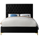  Color_Black  Size_King  -- Cruz Black Velvet Upholstered King Bed IMAGE 6