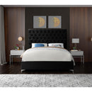  Color_Black  Size_King  -- Cruz Black Velvet Upholstered King Bed IMAGE 7
