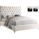  Color_Cream  Size_King  -- Cruz Cream Velvet Upholstered King Bed IMAGE 2