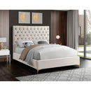  Color_Cream  Size_King  -- Cruz Cream Velvet Upholstered King Bed IMAGE 3