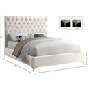  Color_Cream  Size_King  -- Cruz Cream Velvet Upholstered King Bed IMAGE 9