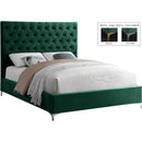  Color_Green  Size_King  -- Cruz Green Velvet Upholstered King Bed IMAGE 2