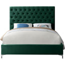  Color_Green  Size_King  -- Cruz Green Velvet Upholstered King Bed IMAGE 5