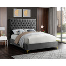  Color_Grey  Size_King  -- Cruz Grey Velvet Upholstered King Bed IMAGE 4