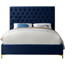  Color_Navy  Size_King  -- Cruz Navy Velvet Upholstered King Bed IMAGE 6