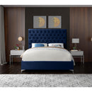  Color_Navy  Size_King  -- Cruz Navy Velvet Upholstered King Bed IMAGE 7