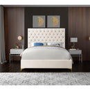 Color_Cream  Size_Queen  -- Cruz Cream Velvet Upholstered Queen Bed IMAGE 8