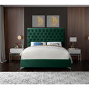  Color_Green  Size_Queen  -- Cruz Green Velvet Upholstered Queen Bed IMAGE 7