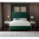  Color_Green  Size_Queen  -- Cruz Green Velvet Upholstered Queen Bed IMAGE 8