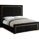  Color_Black  Size_King  -- Meridian Dolce Upholstered Panel Bed IMAGE 1