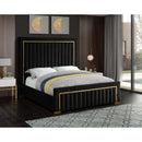  Color_Black  Size_King  -- Meridian Dolce Upholstered Panel Bed IMAGE 2