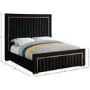  Color_Black  Size_King  -- Meridian Dolce Upholstered Panel Bed IMAGE 5