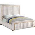  Color_Cream  Size_King  -- Dolce Cream Velvet Upholstered King Bed IMAGE 1