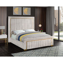  Color_Cream  Size_King  -- Dolce Cream Velvet Upholstered King Bed IMAGE 2