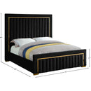  Color_Black  Size_Queen  -- Dolce Black Velvet Upholstered Queen Bed IMAGE 5