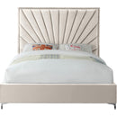  Color_Cream  Size_Full  -- Eclipse Cream Velvet Upholstered Full Bed IMAGE 8