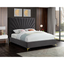  Color_Grey  Size_Full  -- Eclipse Grey Velvet Upholstered Full Bed IMAGE 4