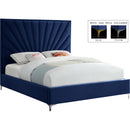  Color_Navy  Size_Full  -- Eclipse Navy Velvet Upholstered Full Bed IMAGE 2