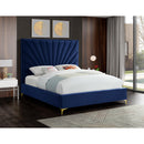  Color_Navy  Size_Full  -- Eclipse Navy Velvet Upholstered Full Bed IMAGE 4