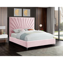  Color_Pink  Size_Full  -- Eclipse Pink Velvet Upholstered Full Bed IMAGE 3