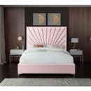  Color_Pink  Size_Full  -- Eclipse Pink Velvet Upholstered Full Bed IMAGE 5