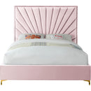  Color_Pink  Size_Full  -- Eclipse Pink Velvet Upholstered Full Bed IMAGE 7