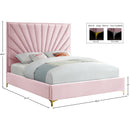  Color_Pink  Size_Full  -- Eclipse Pink Velvet Upholstered Full Bed IMAGE 9