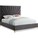 Color_Grey  Size_King  -- Eclipse Grey Velvet Upholstered King Bed IMAGE 1