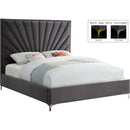  Color_Grey  Size_Queen  -- Eclipse Grey Velvet Upholstered Queen Bed IMAGE 2