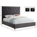  Color_Grey  Size_Queen  -- Eclipse Grey Velvet Upholstered Queen Bed IMAGE 9