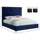  Color_Navy  Size_Queen  -- Eclipse Navy Velvet Upholstered Queen Bed IMAGE 9