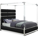  Color_Black  Size_Queen  -- Meridian Encore Upholstered Canopy Bed IMAGE 1