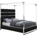 Meridian Encore Queen Upholstered Canopy Bed EncoreBlack-Q IMAGE 1