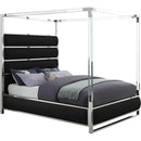Meridian Encore Queen Upholstered Canopy Bed EncoreBlack-Q IMAGE 1
