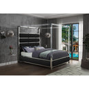  Color_Black  Size_King  -- Encore Black Vegan Leather Upholstered King Bed IMAGE 2