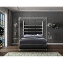  Color_Black  Size_King  -- Encore Black Vegan Leather Upholstered King Bed IMAGE 4